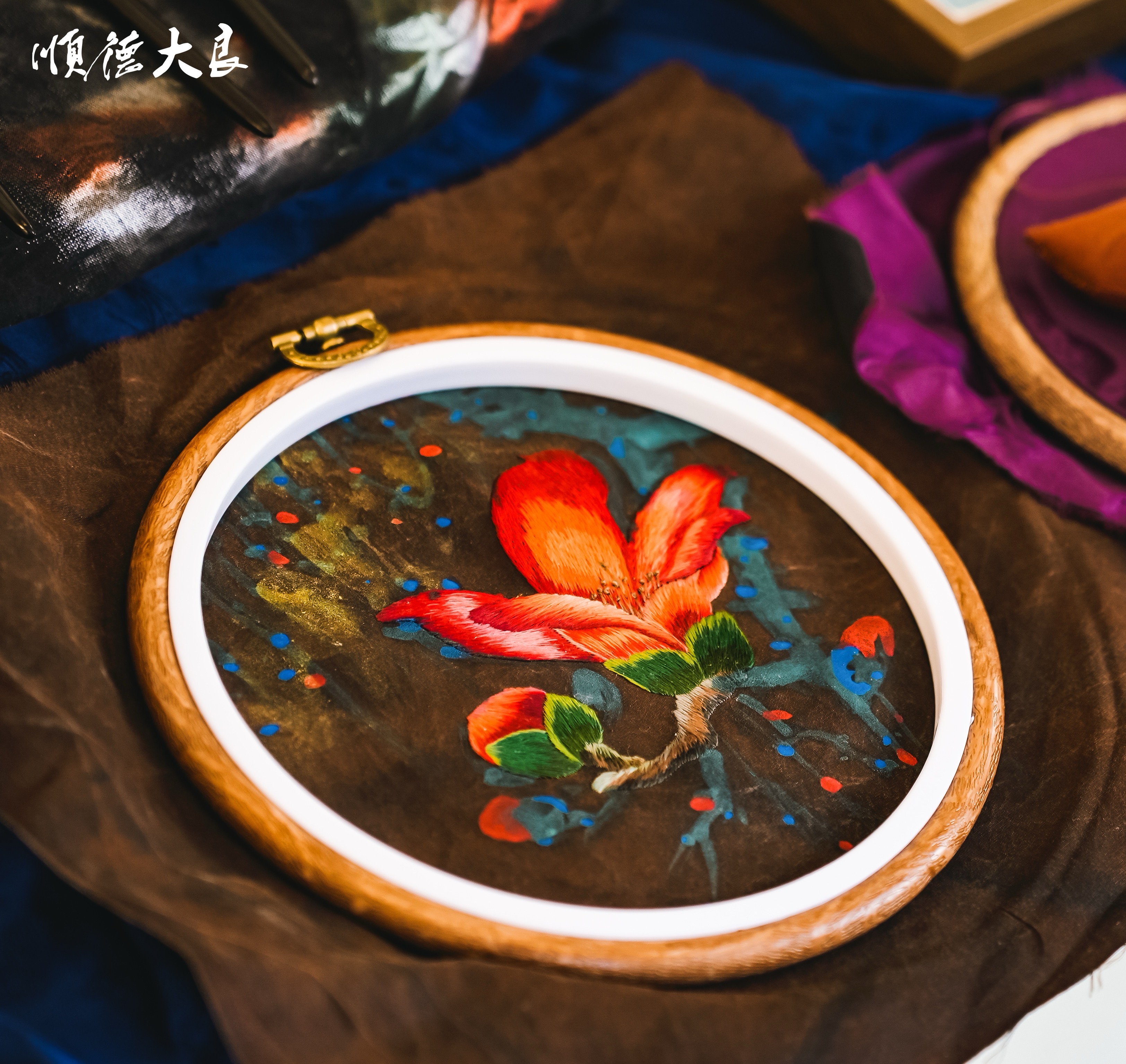 Kapok silk artwork — supplied design example